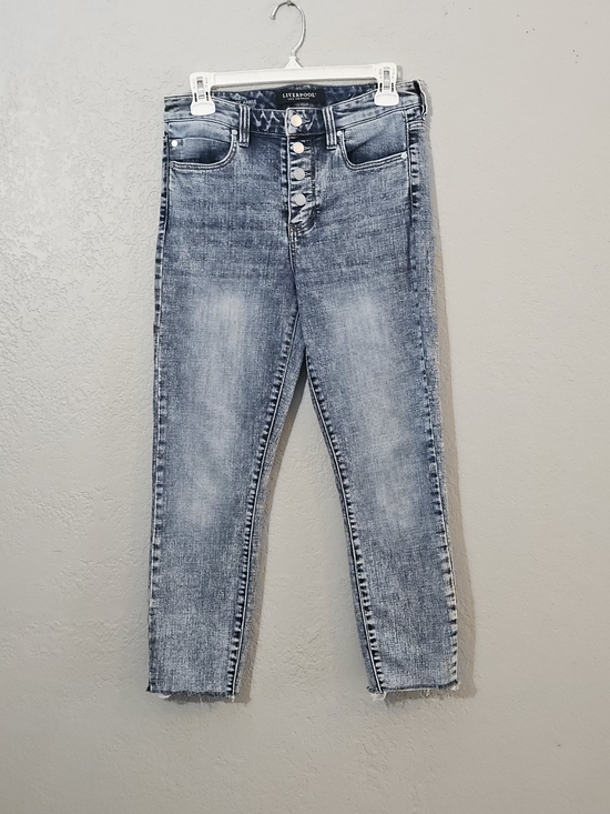 Liverpool Denim - Liverpool Los Angeles Acid Wash High Rise Ankle Jeans Womens 4 Button Fly